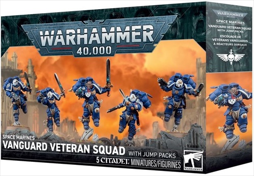 Warhammer 40 000 Space marine Vanguard Veteran Squad with Jump Packs